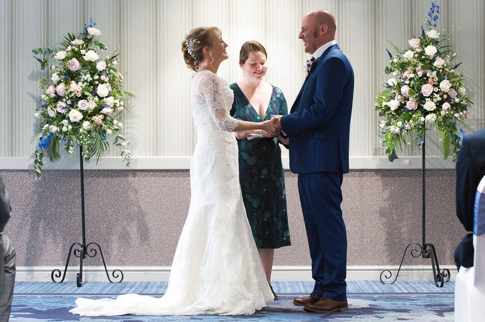 Jo & Nic's hand-tying wedding ceremony at DoubleTree by Hilton, York.