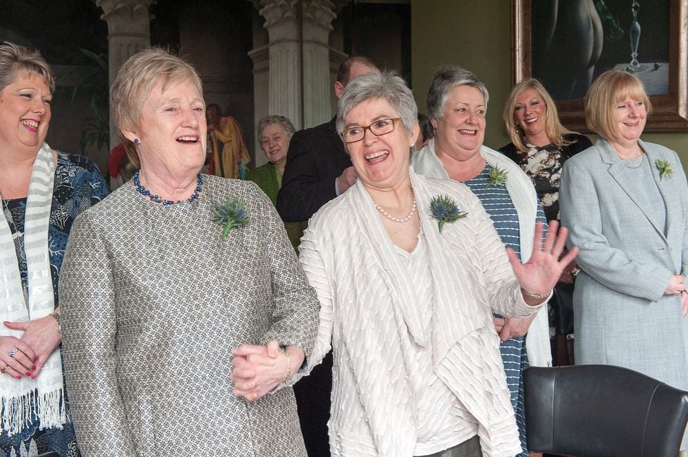 Liz & Maggie celebrate their marriage at Hotel du Vin, York.
