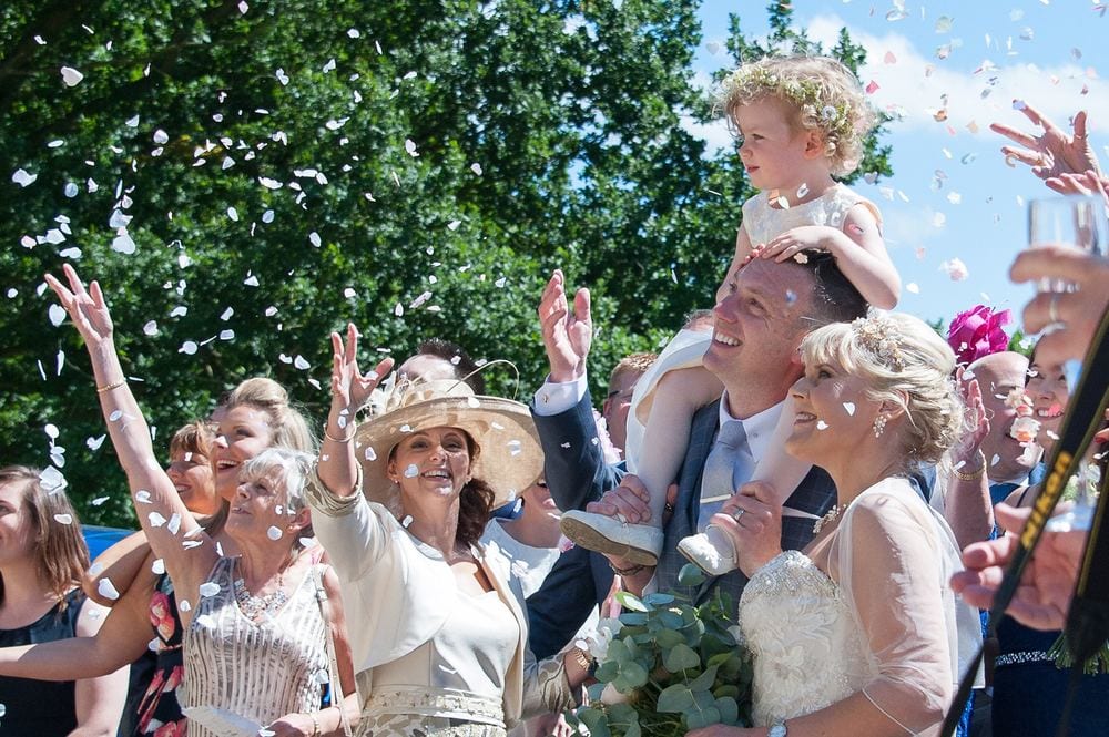 Elaine & Matty's confetti shot at Rudby Hall, Yarm.